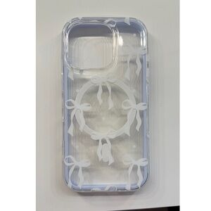 Stardust by Allie Periwinkle Bow Bliss iPhone 16 Pro MagSafe case.